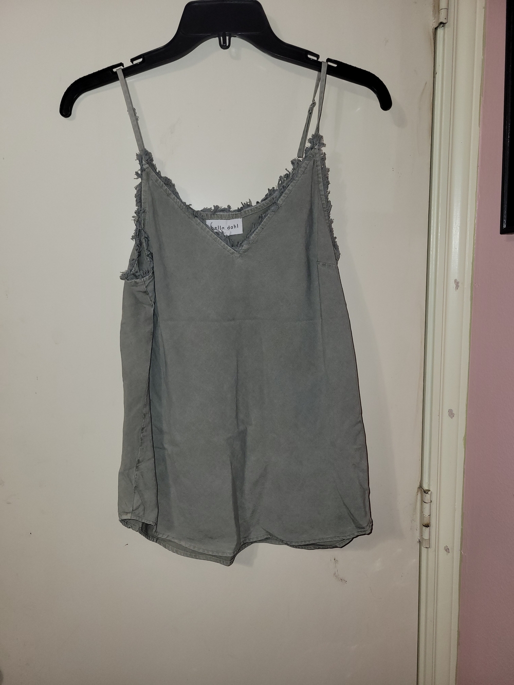 Velvet Gray Lace-Trim Camisole